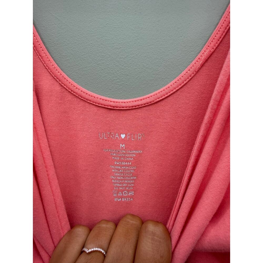 Ultra Flirt Coral Pink Gauze Maxi Dress With Pockets Adjustable Straps Medium - Picture 5 of 7